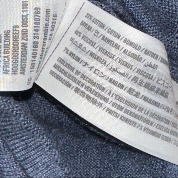 Abercrombie and Fitch Navy Blue Drape Waterfall Cardigan Small - Picture 11 of 12